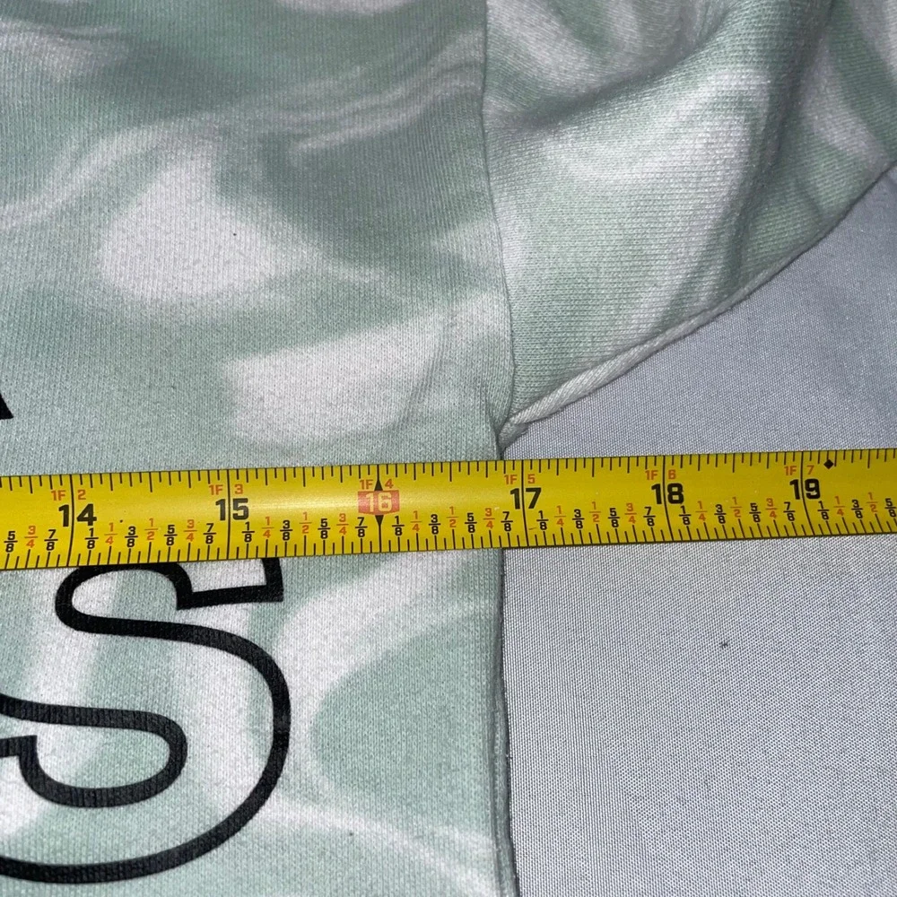 Adidas Kids Mint Green Marble Swirl Logo Hoodie Sweatshirt Size M 10/12